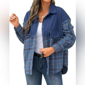 Corduroy and Flannel Shirt Jacket